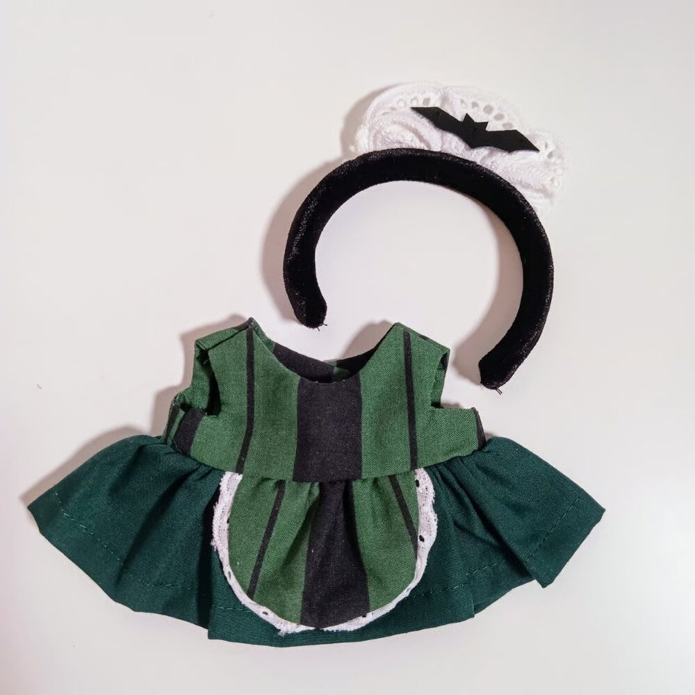 Custom Haunted Mansion Maid Inspired Dress and Headband Labubu Outfit - Picture 5 of 6